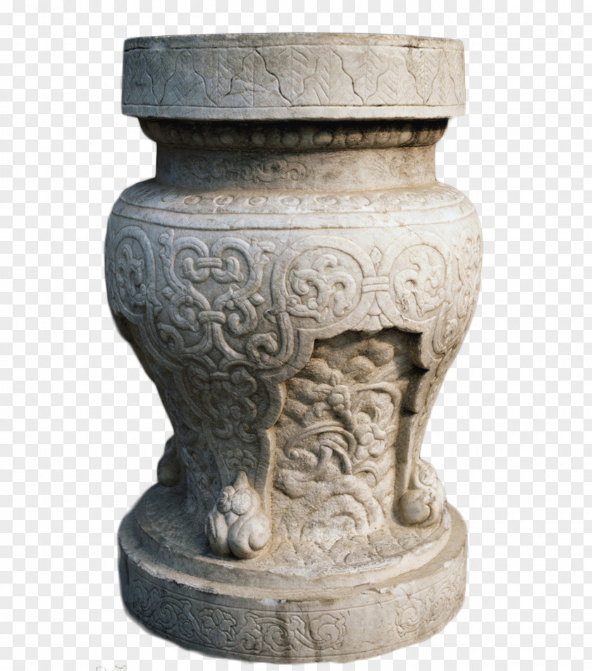 Ancient Palace Decoration Stone Pier Carving Column PNG