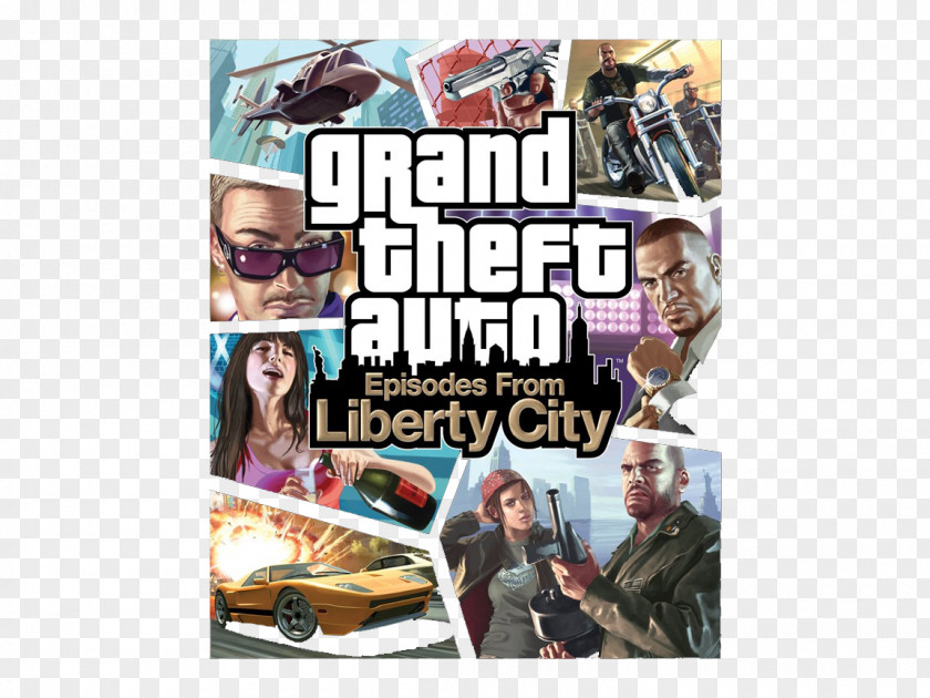 Grand Theft Auto: Episodes From Liberty City Xbox 360 Game Graphic Design PNG