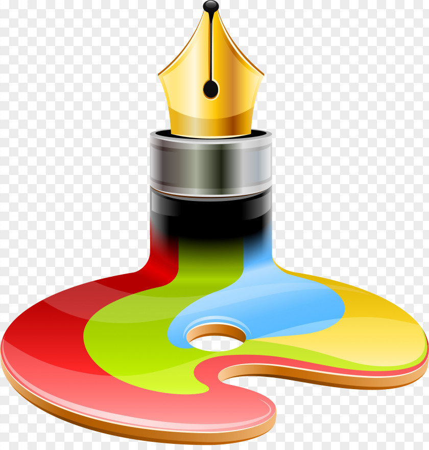 Coloring Fountain Pen Quill PNG