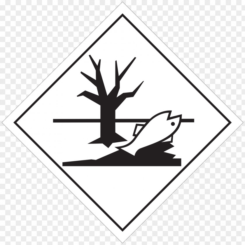 Dangerous Goods Environmental Hazard Sign PNG