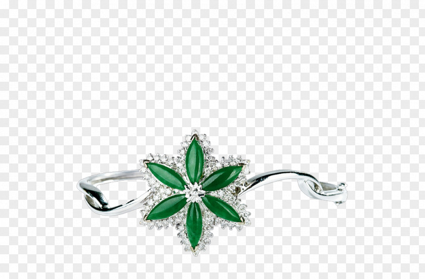 Flower Emerald Ring PNG