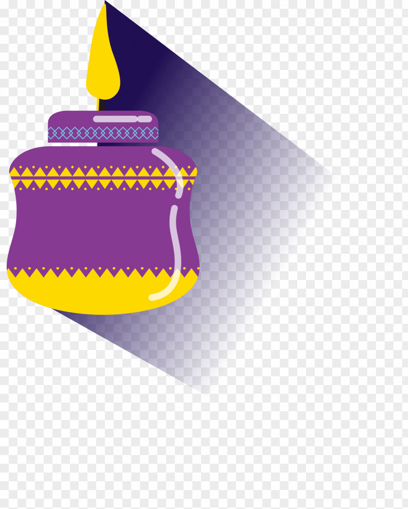 Purple Cartoon Oil Lamp Of Eid Al Fitr Al-Fitr Al-Adha PNG