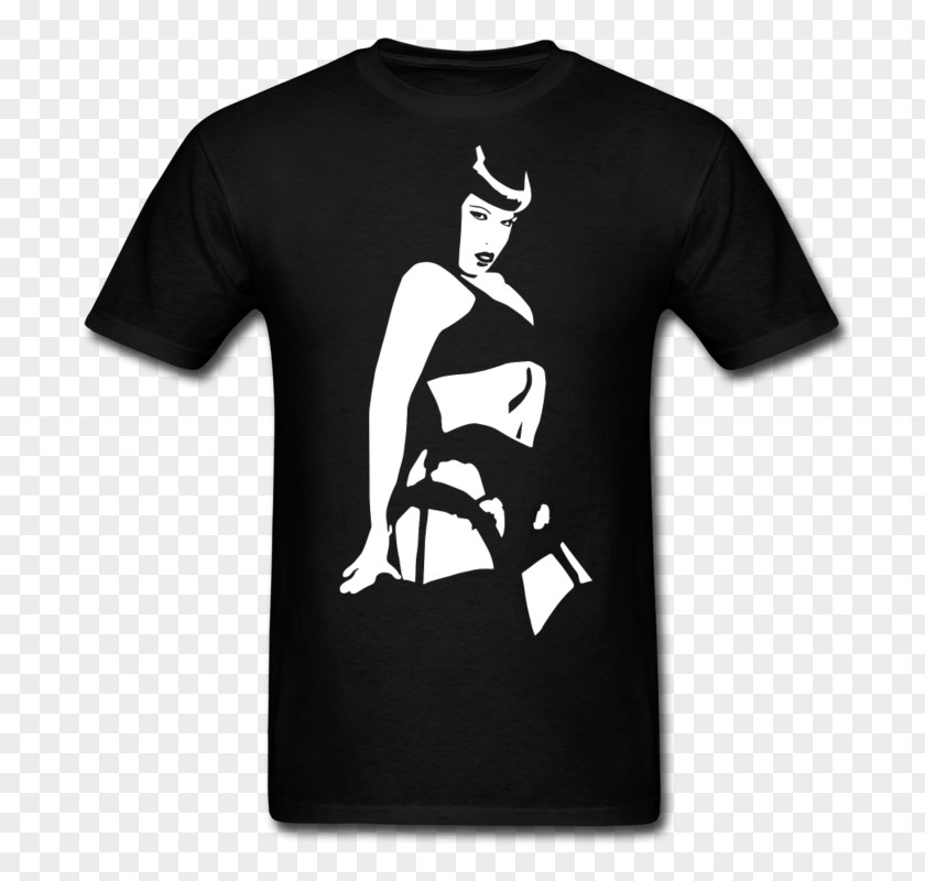 Betty Page T-shirt Crew Neck Spreadshirt Sleeve PNG