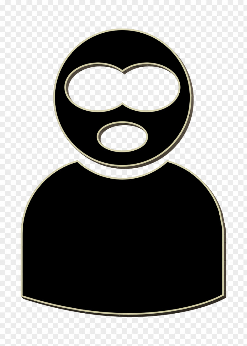 Humans 3 Icon Terrorist Man Silhouette With Bonnet Mask PNG