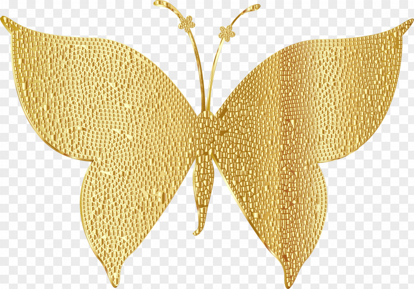 Butterfly Gold Color Clip Art PNG