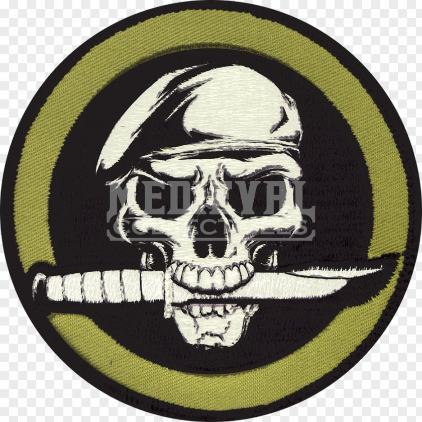 Ghost Knife Embroidered Patch Military Tactics Hook And Loop Fastener Surplus PNG