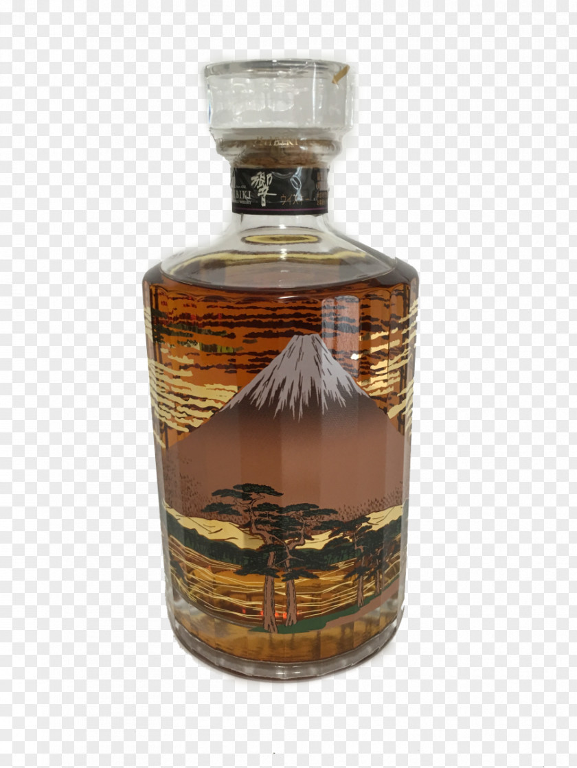 Mount Fuj Liqueur Whiskey Glass Bottle PNG