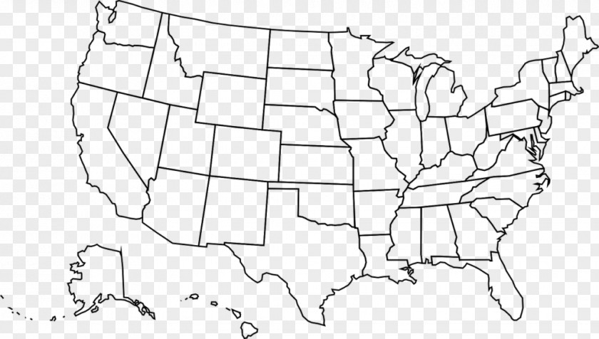 United States Blank Map Vector PNG