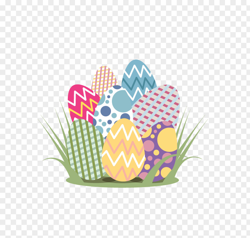 Vector Colored Eggs Easter Bunny Egg PNG