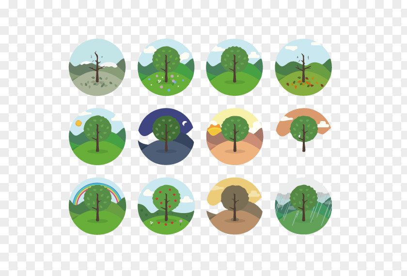 Round Tree Icon Circle PNG