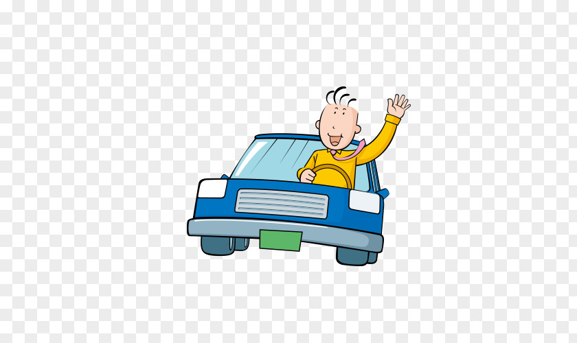 Cartoon Character Driving PNG