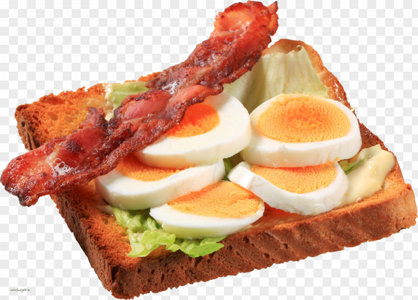 Egg Sandwich Open Bacon, And Cheese Fried PNG