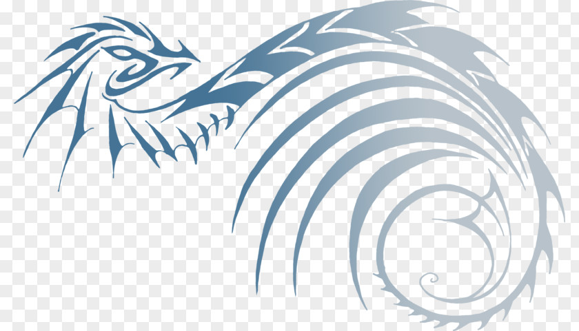 Blue Dragon Chinese Pattern PNG