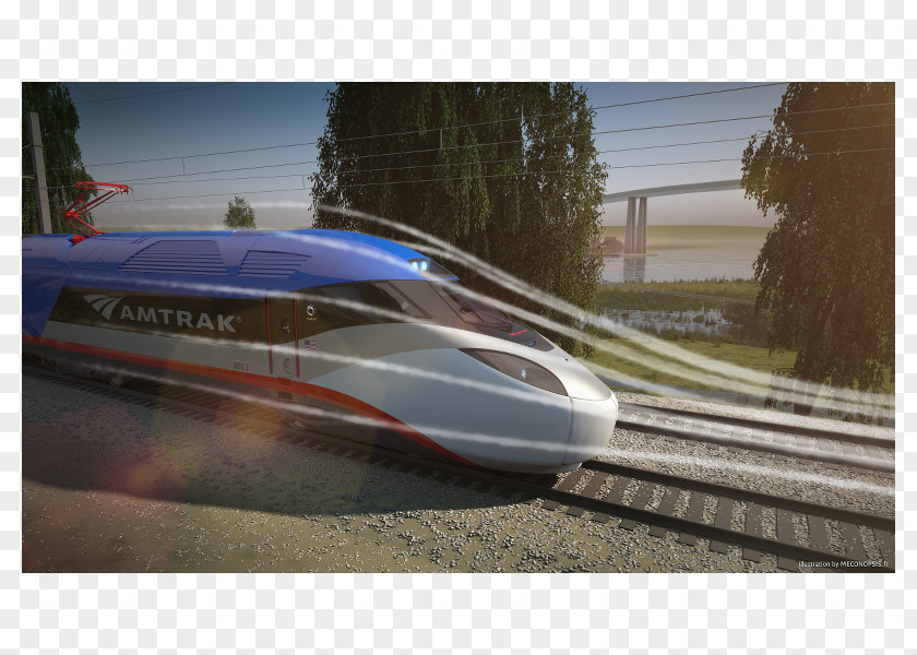High Speed ​​rail Amtrak Northeast Corridor Rail Transport Train Acela Express PNG
