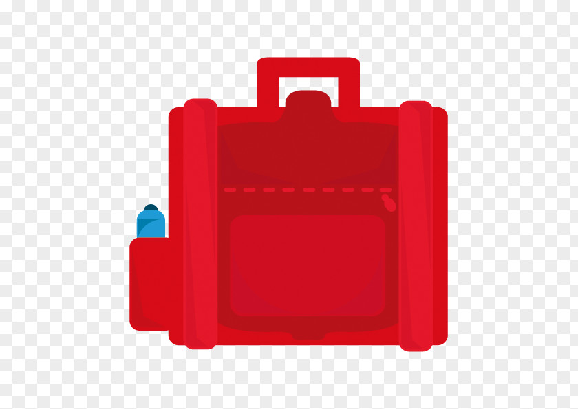 Red Cartoon Student Backpack Bag PNG
