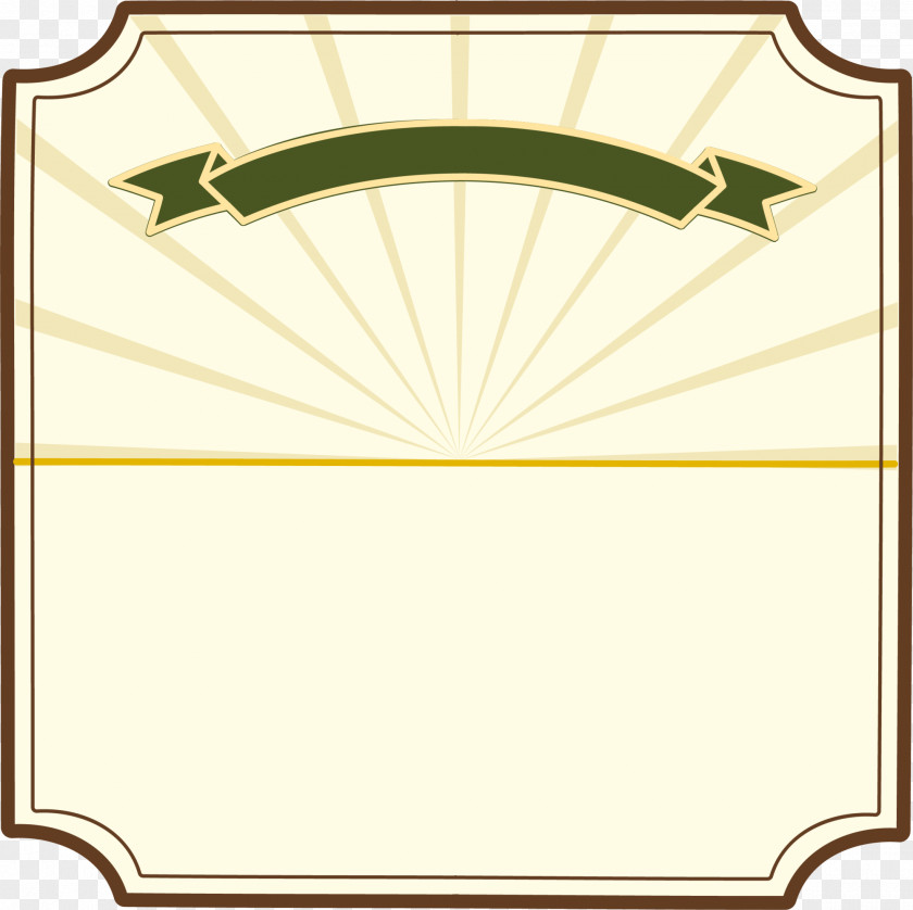 Yellow Ribbon Label Paper PNG