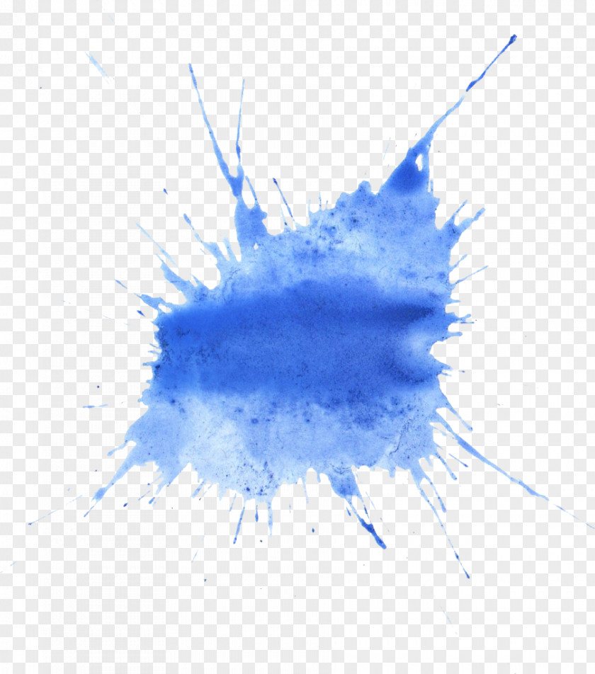Watercolor Transparent Blue Painting PNG