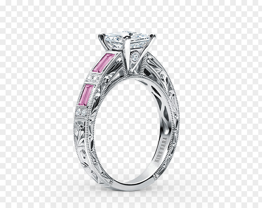 Classical Pattern Letter Of Appointment Engagement Ring Wedding Sapphire Diamond Cut PNG