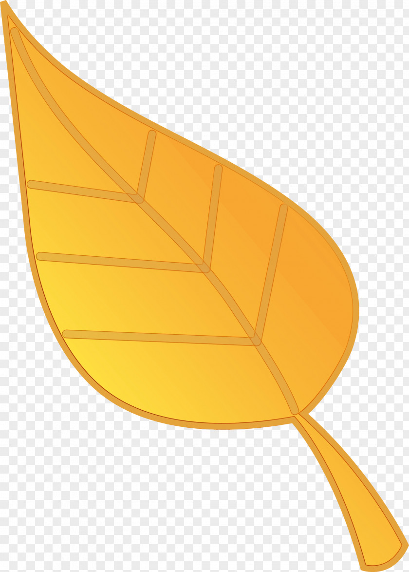 Orange Yellow Leaf Cartoon PNG