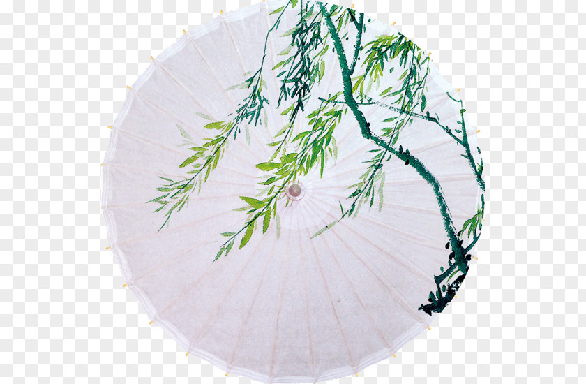 Willow On Paper Umbrella Oil-paper PNG