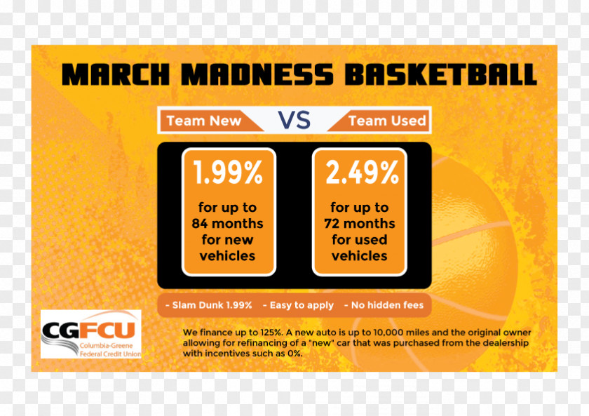 Basketball Madness Flyer Air Force Federal Credit Union Columbia-Greene Loan Cooperative Bank PNG