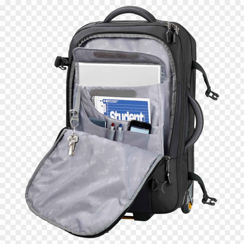 Black SuitcaseBag Bag Backpack Hand Luggage Jack Wolfskin Railman 80 PNG