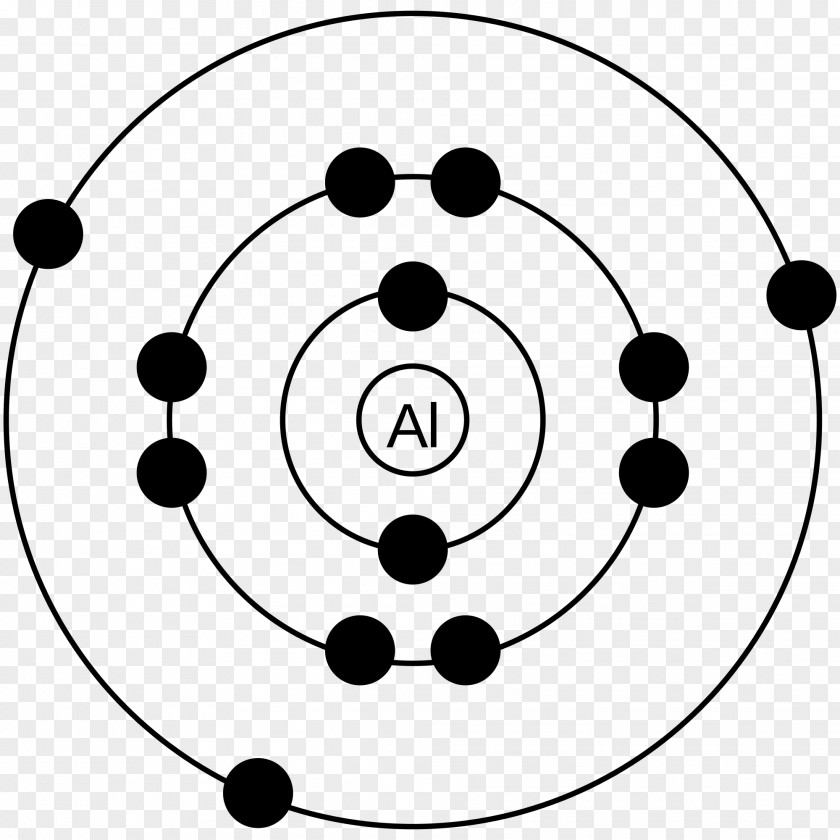 Bohr Model Aluminium Electron Chemistry Lewis Structure PNG