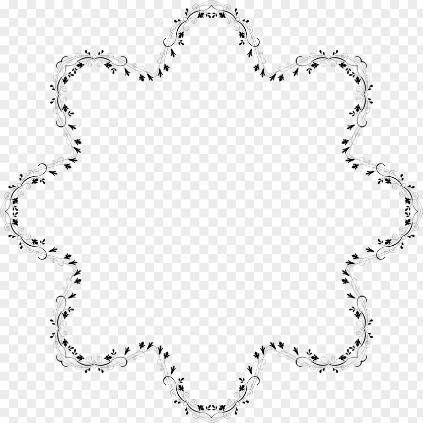 Geometric Border Line Art Clip PNG