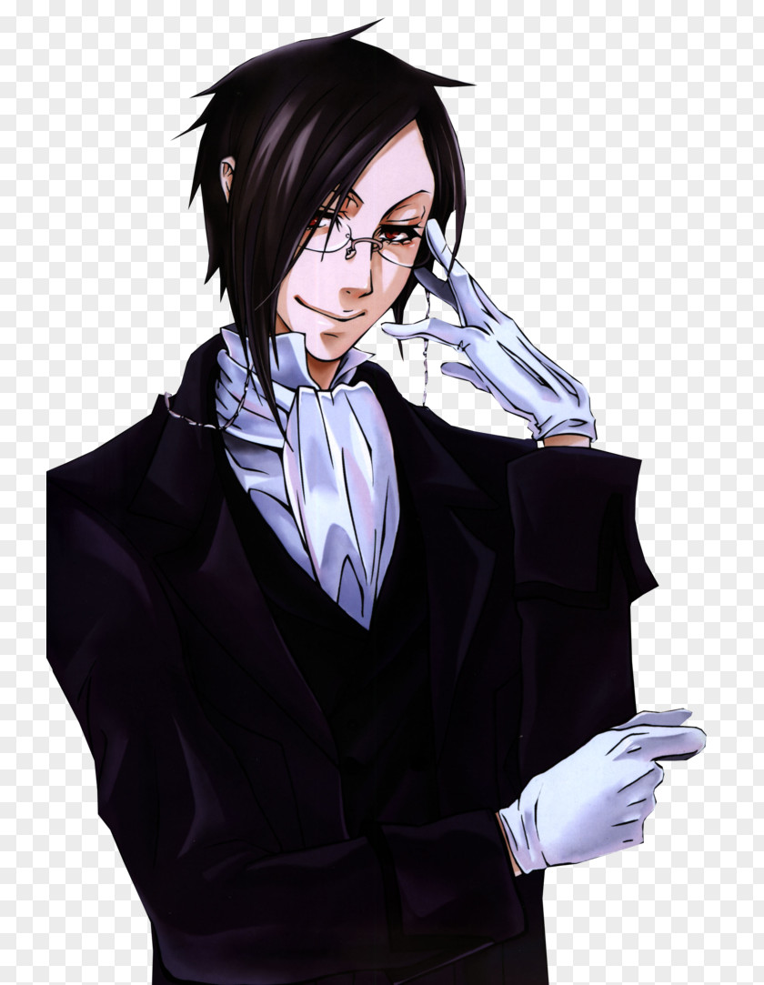 Sebastian Michaelis Ciel Phantomhive Black Butler Rendering PNG