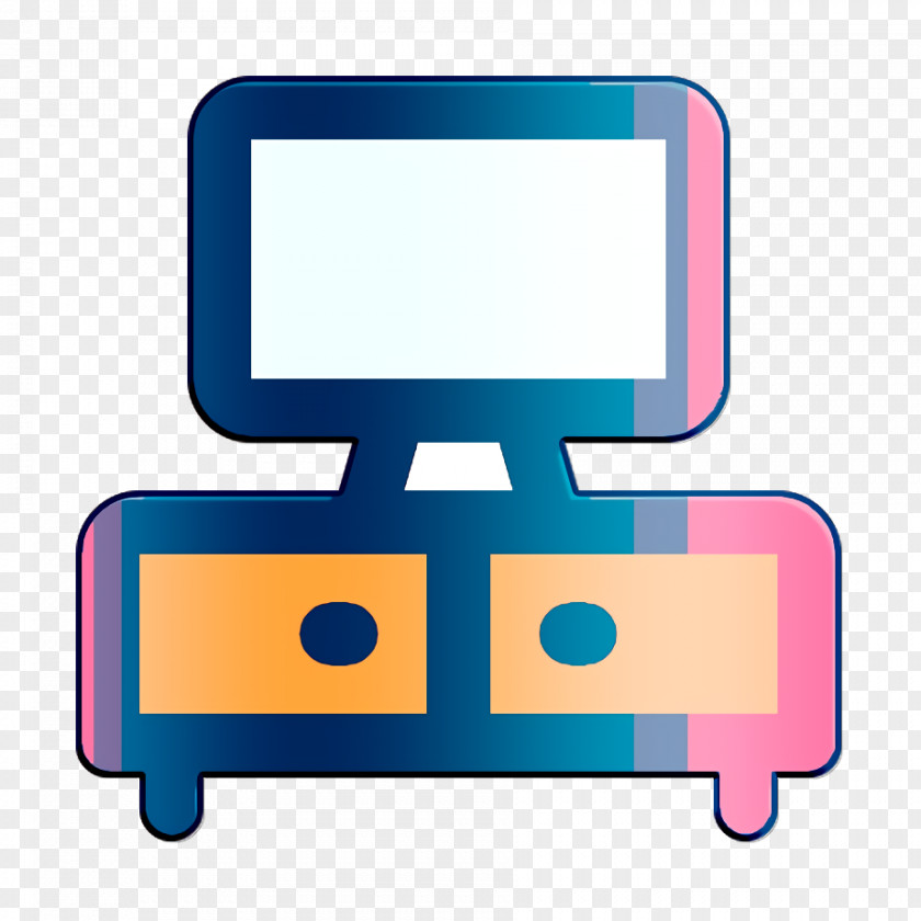 Tv Set Icon Furniture Table PNG