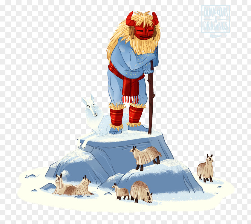 Ice Giant Figurine Character Animated Cartoon PNG