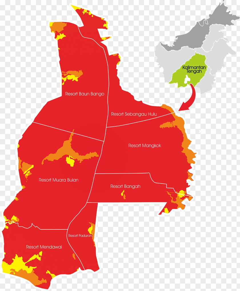 Park Sabangau National Palangka Raya Map PNG