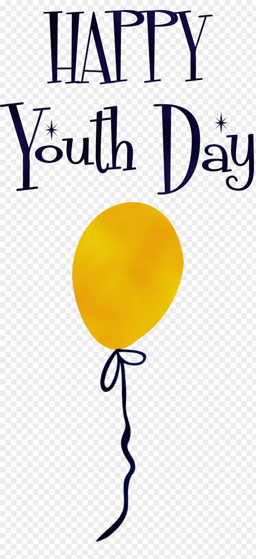 Yellow Balloon Line Happiness Meter PNG