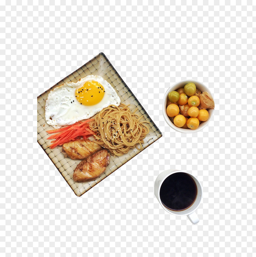 Fried Pasta Grilled Wings Full Breakfast Egg Chicken Tomato Omelette PNG