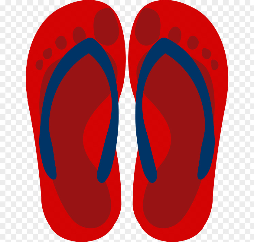 Footprint Vector Flip-flops Red Shoe Clip Art PNG