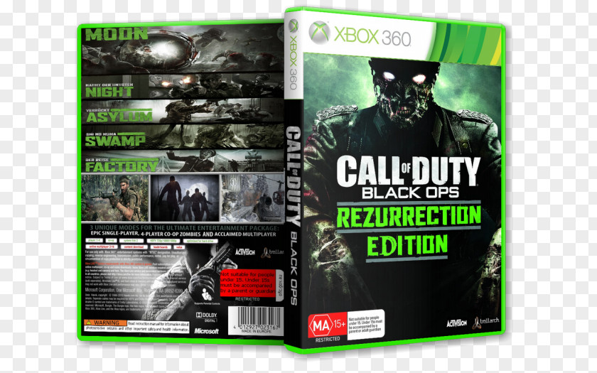 Call BOX Xbox 360 Of Duty: Black Ops II Zombies United Offensive PNG