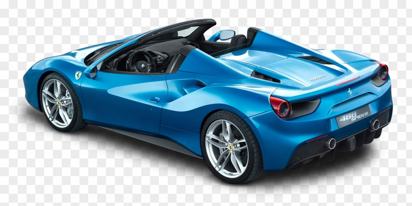 Ferrari 488 Spider Blue Car Back 458 International Motor Show Germany PNG