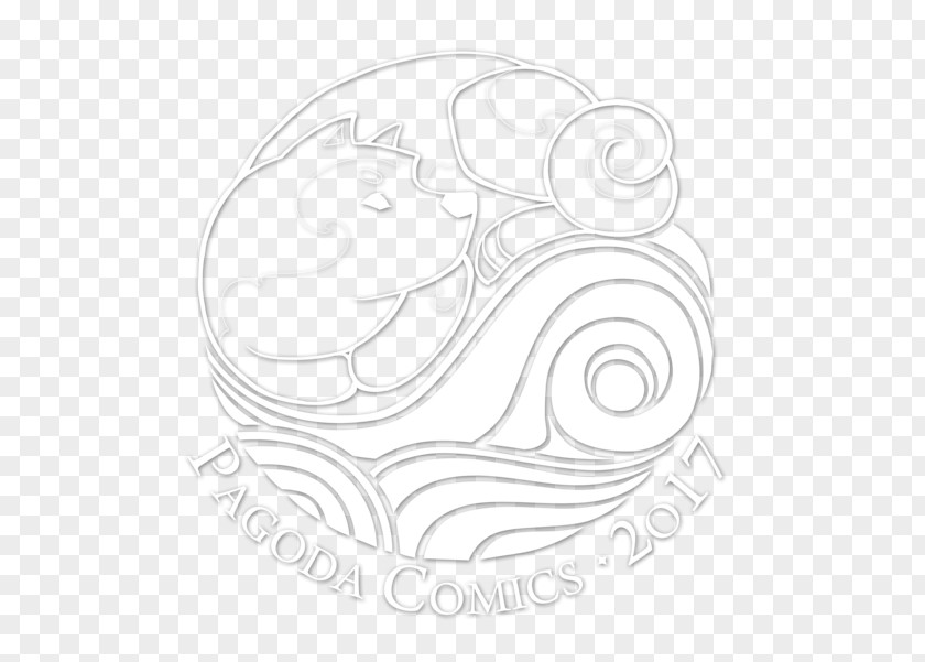 Water Dog Line Art White Sketch PNG