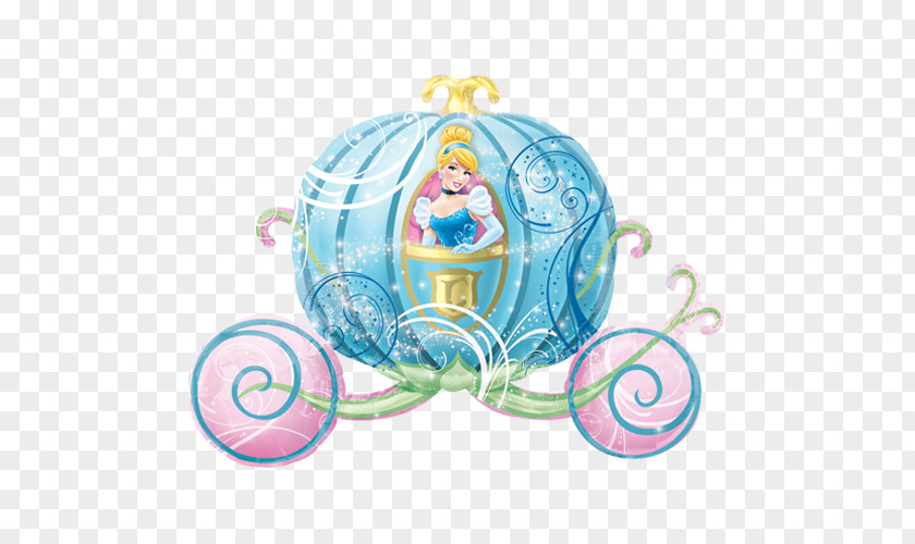 Cinderella Mylar Balloon Carriage Birthday PNG