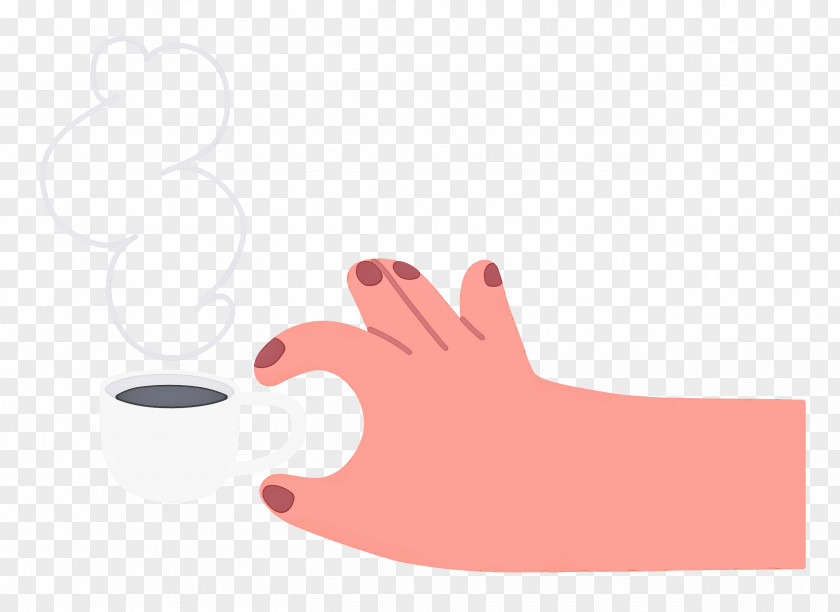 Hand Pinching Coffee PNG