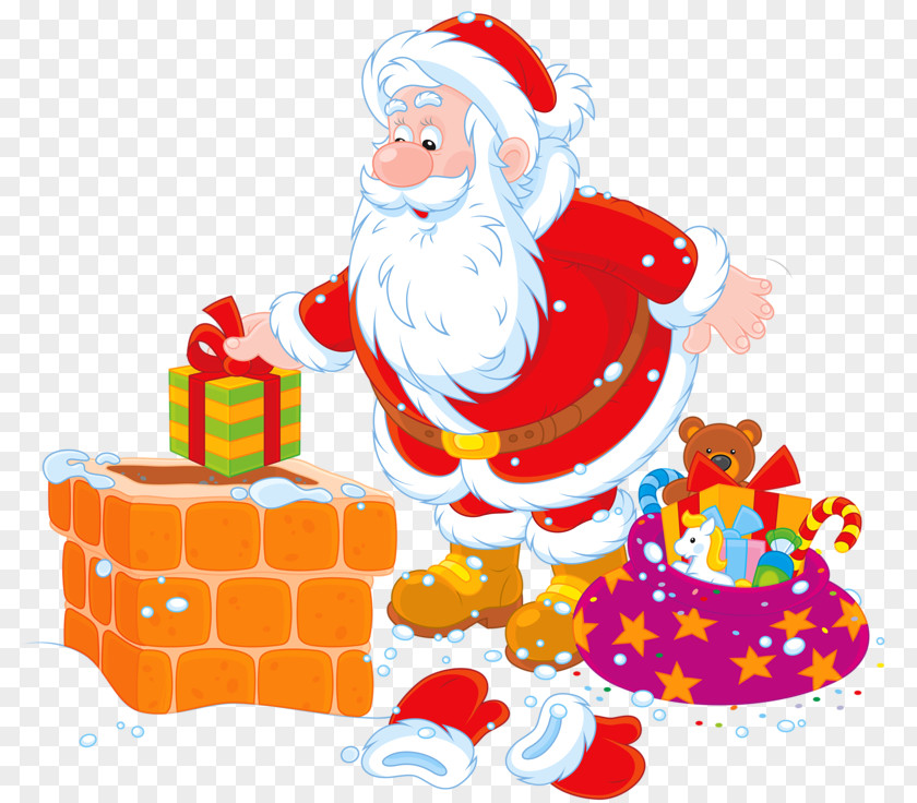 Santa Claus Distributed Gifts Royalty-free Clip Art PNG