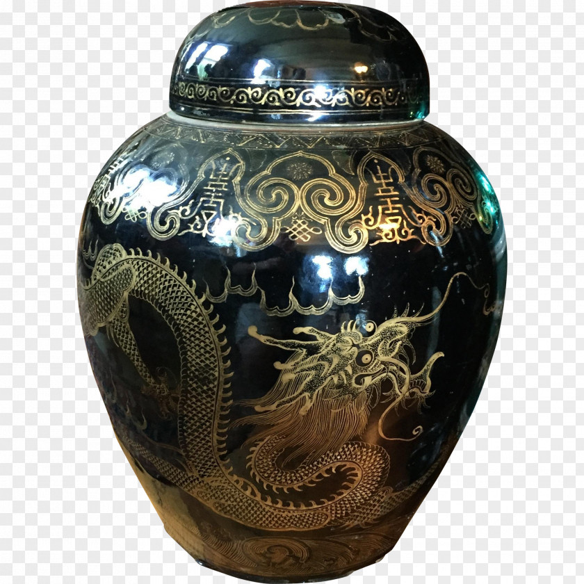 Vase Ceramic Cobalt Blue Urn PNG