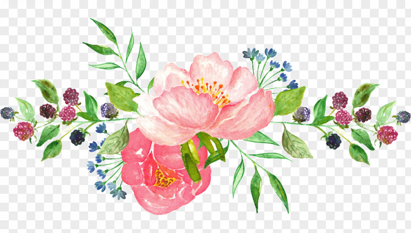 Aquarell Watercolor Painting Flower PNG