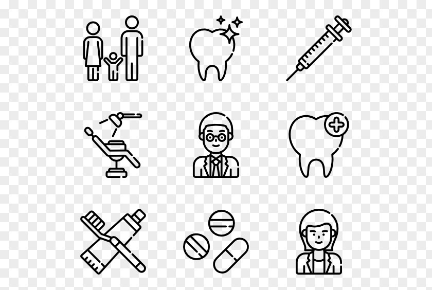 Dentist Vector Icon Design Graphic Clip Art PNG