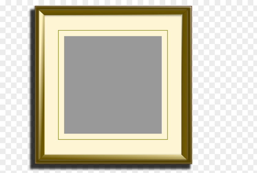 Golden Frame Picture Frames Square Clip Art PNG