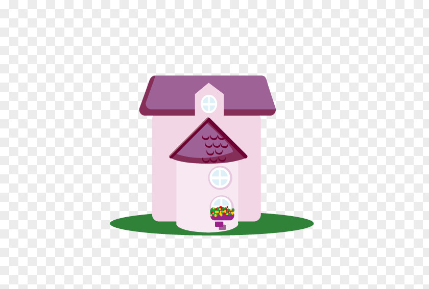 Pink Cartoon House Clip Art PNG