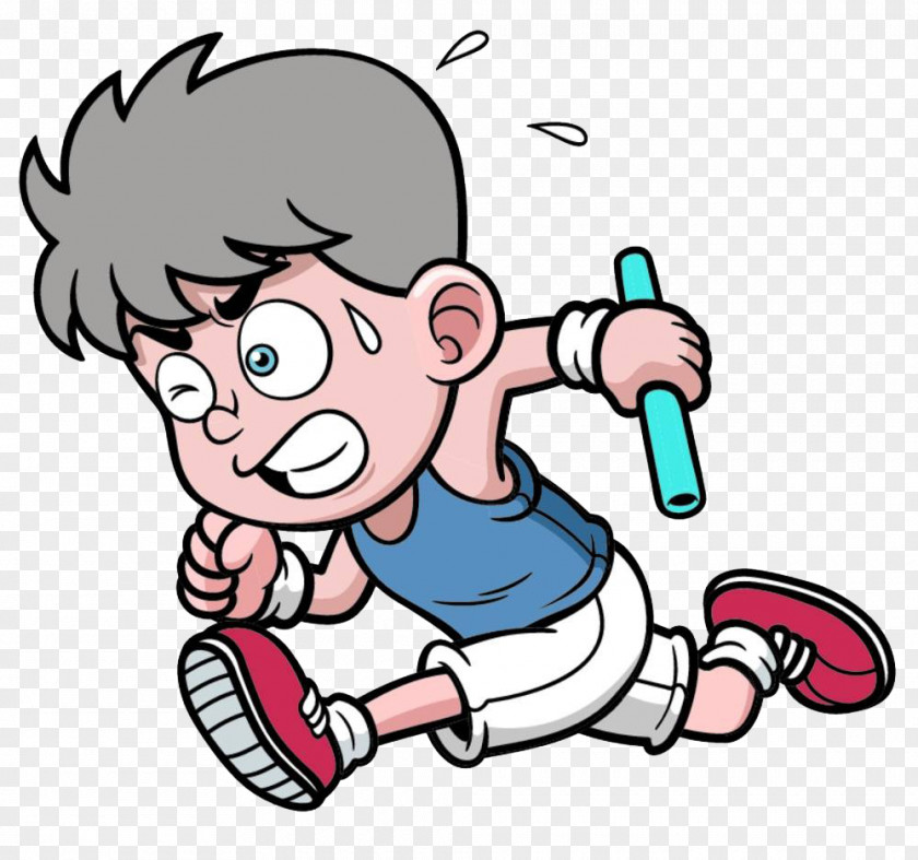 Child Baton Drawing Dessin Animxe9 Relay Race Illustration PNG