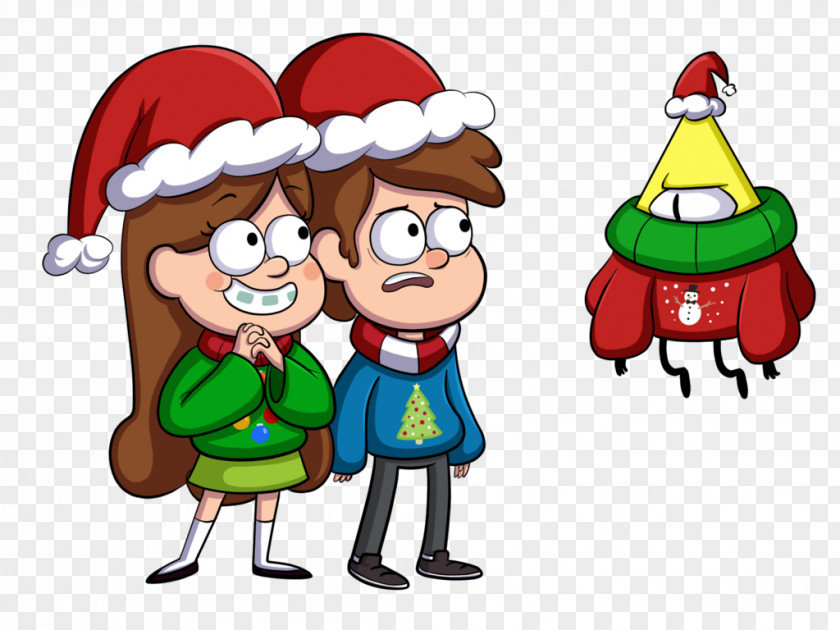 Christmas Bill Cipher Mabel Pines Jumper Sweater Television Show PNG
