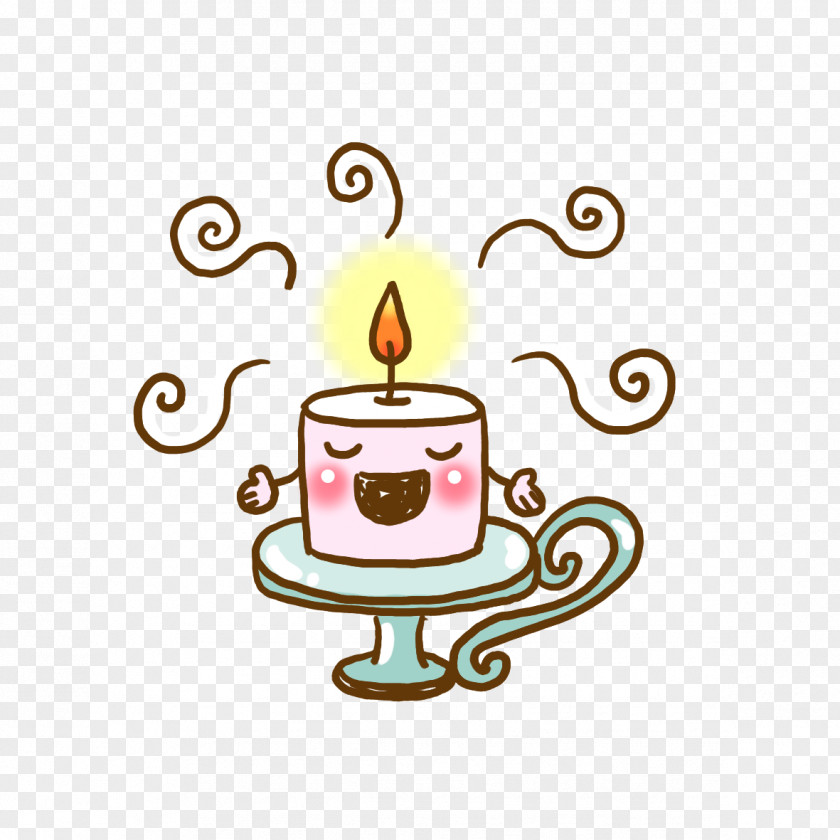 Hand-drawn Cartoon Graphics Candle Clip Art PNG