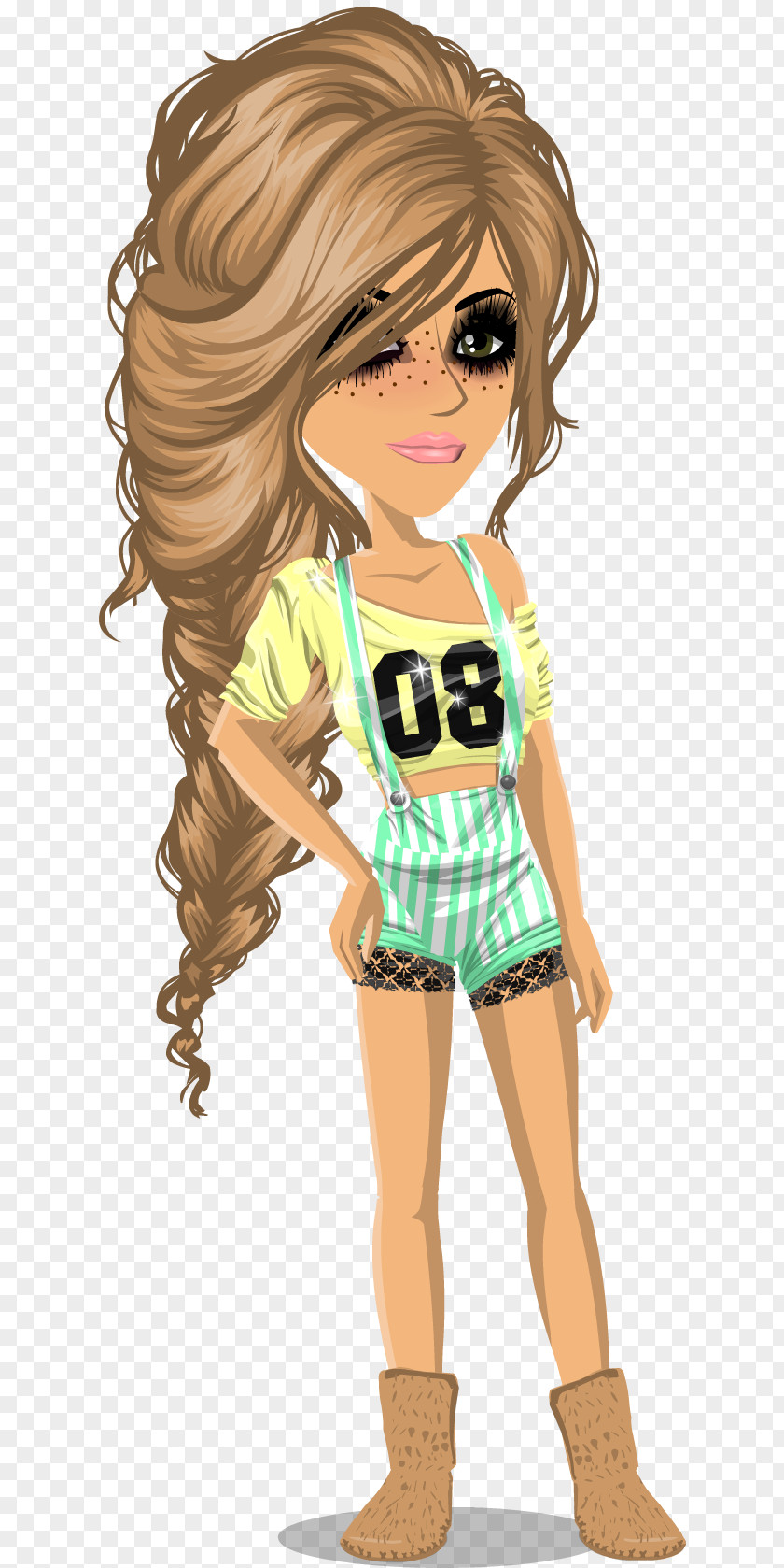 VIP MovieStarPlanet Human Hair Color Minecraft Bun PNG